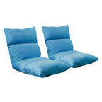 SOGA 2X Lounge Floor Recliner Adjustable Lazy Sofa Bed Folding Game Chair Blue $ 183.50
