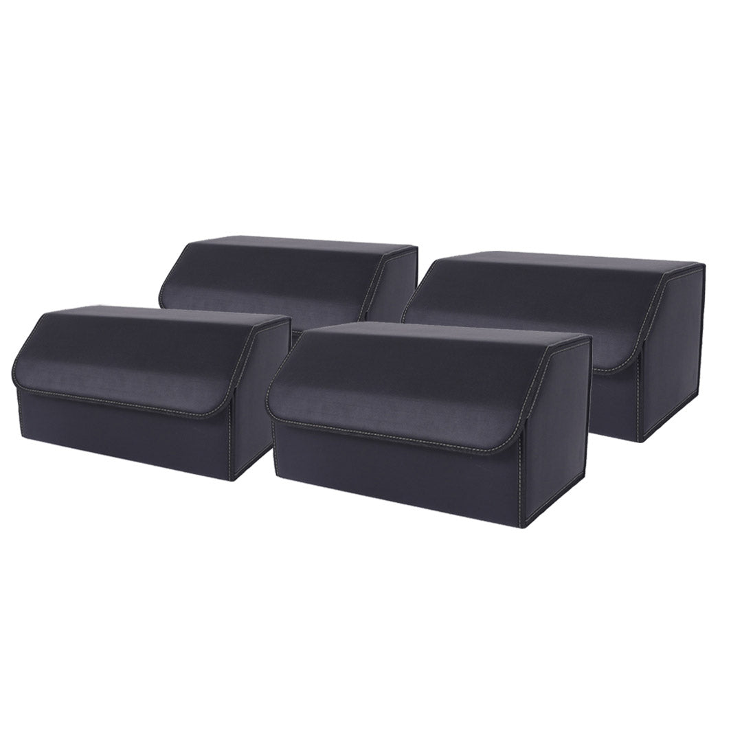 SOGA 4X Leather Car Boot Collapsible Foldable Trunk Cargo Organizer Portable Storage Box Black Large $ 168.90