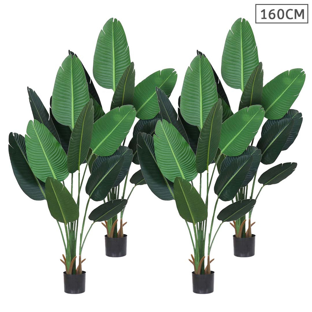 SOGA 4X 160cm Artificial Green Indoor Traveler Banana Fake Decoration Tree Flower Pot Plant $ 548.90