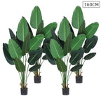 SOGA 4X 160cm Artificial Green Indoor Traveler Banana Fake Decoration Tree Flower Pot Plant $ 548.90