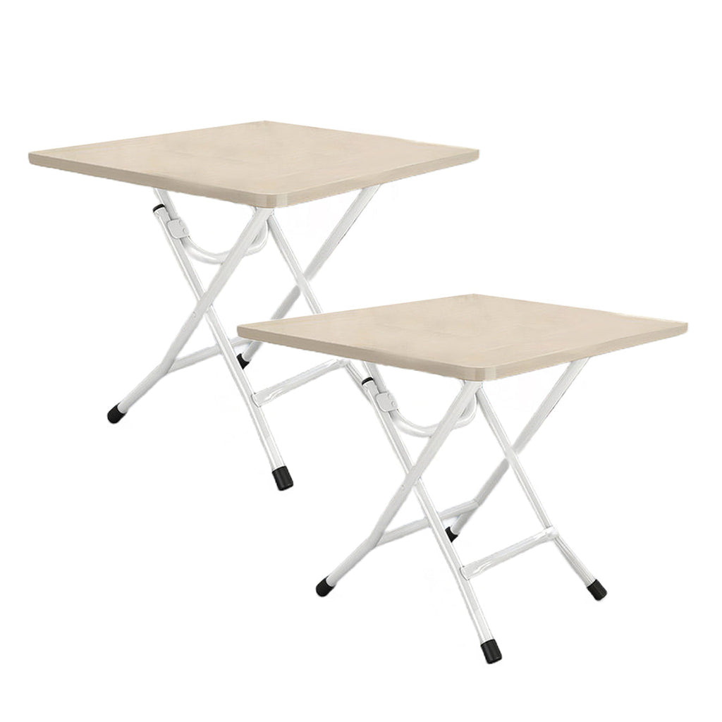 SOGA 2X White Portable Square Table Standing Legs Foldable Furniture Home Decor $ 103.50