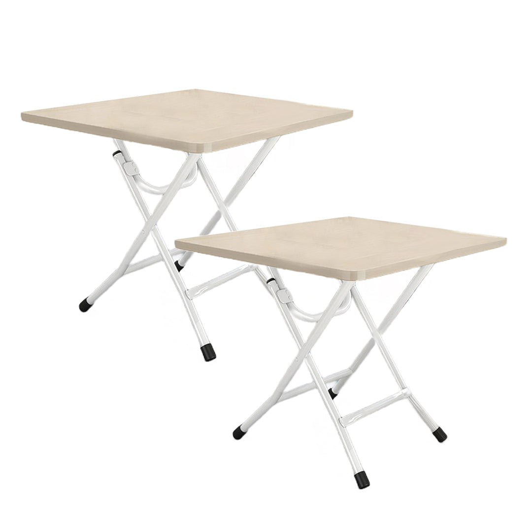 SOGA 2X White Portable Square Table Standing Legs Foldable Furniture Home Decor $ 103.50