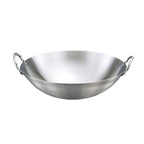 SOGA 43cm Stainless Steel Kitchen Cooking Wok with 2 Sturdy Handles