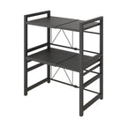 SOGA 3 Tier Steel Black Retractable Kitchen Microwave Oven Stand Multi-Functional Shelves Storage Organizer $ 83.50
