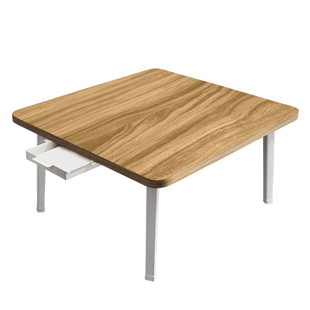 SOGA Wood-Colored Portable Floor Table Small Square Space-Saving Mini Desk Home Decor $ 66.90