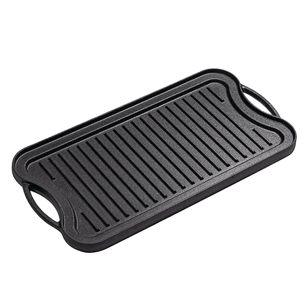 SOGA 50.8cm Cast Iron Ridged Griddle Hot Plate Grill Pan BBQ Stovetop $ 88.90
