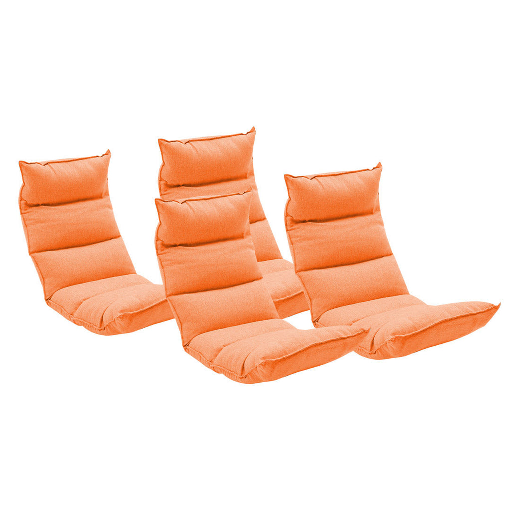 SOGA 4X Foldable Tatami Floor Sofa Bed Meditation Lounge Chair Recliner Lazy Couch Orange $ 607.90