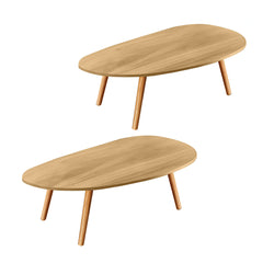 SOGA 2X 80x40cm Living Room Nordic  Coffee Table Modern Style