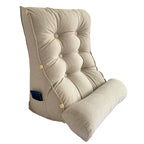 SOGA 45cm White Triangular Wedge Lumbar Pillow Headboard Backrest Sofa Bed Cushion Home Decor