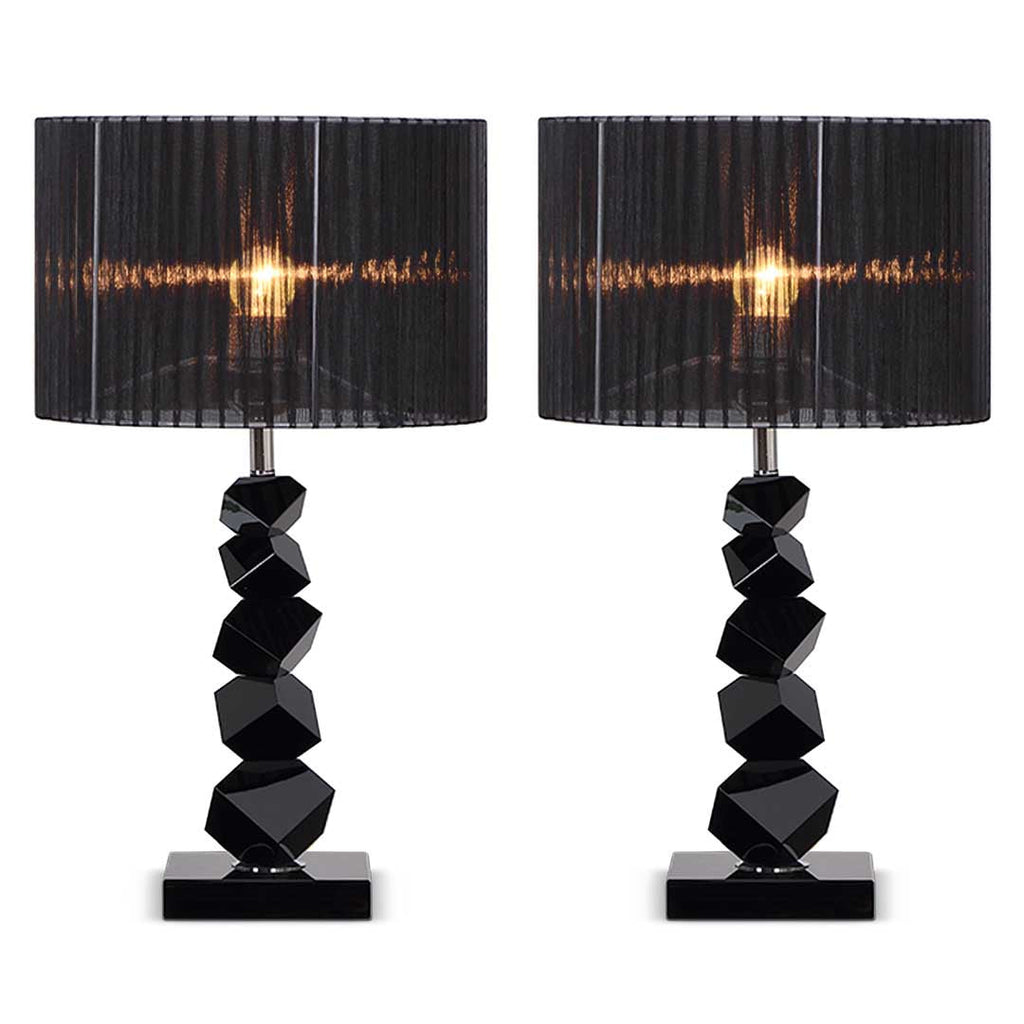 SOGA 2X 55cm Black Table Lamp with Dark Shade LED Desk Lamp $ 366.50