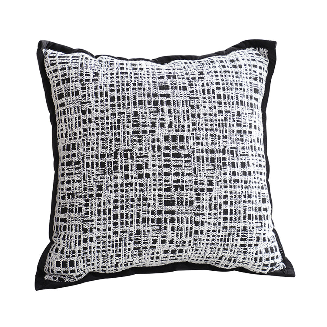 SOGA 45cm Vintage Leopard Print Sofa Black & White Grid Wide Edge Square Throw Pillow $ 55.50