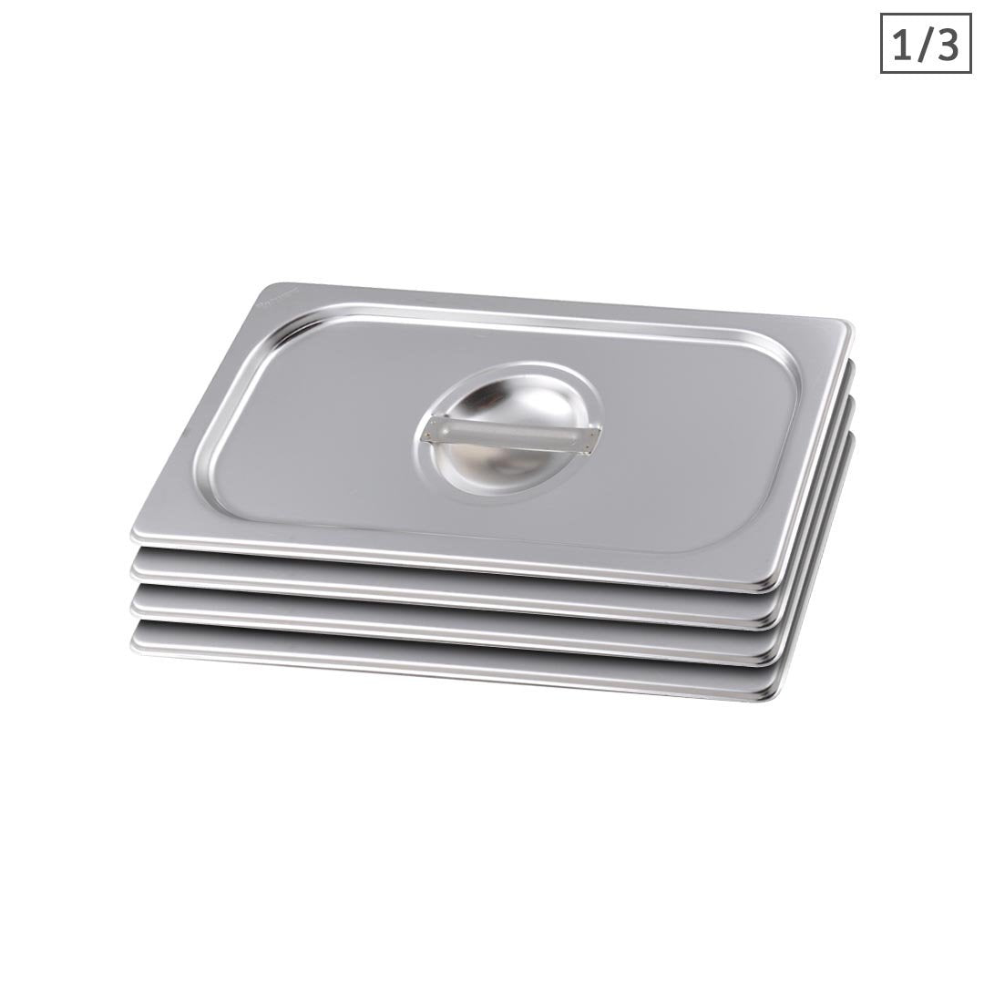SOGA 4X Gastronorm GN Pan Lid Full Size 1/3 Stainless Steel Tray Top Cover $ 88.90