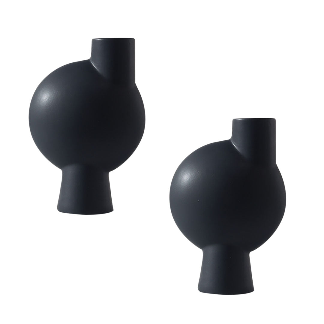 SOGA 2X 17.8x26.7cm Small Ornament a Modern Abstract Vase Decorative Object Unique Shape with Narrow Neck for Home Decor $ 86.50