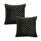 SOGA 2X 45cm Urban Light Luxury Pillow Dark Night Green Checkered Square Throw Pillow $ 107.90