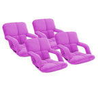 SOGA 4X Foldable Lounge Cushion Adjustable Floor Lazy Recliner Chair with Armrest Purple $ 344.50