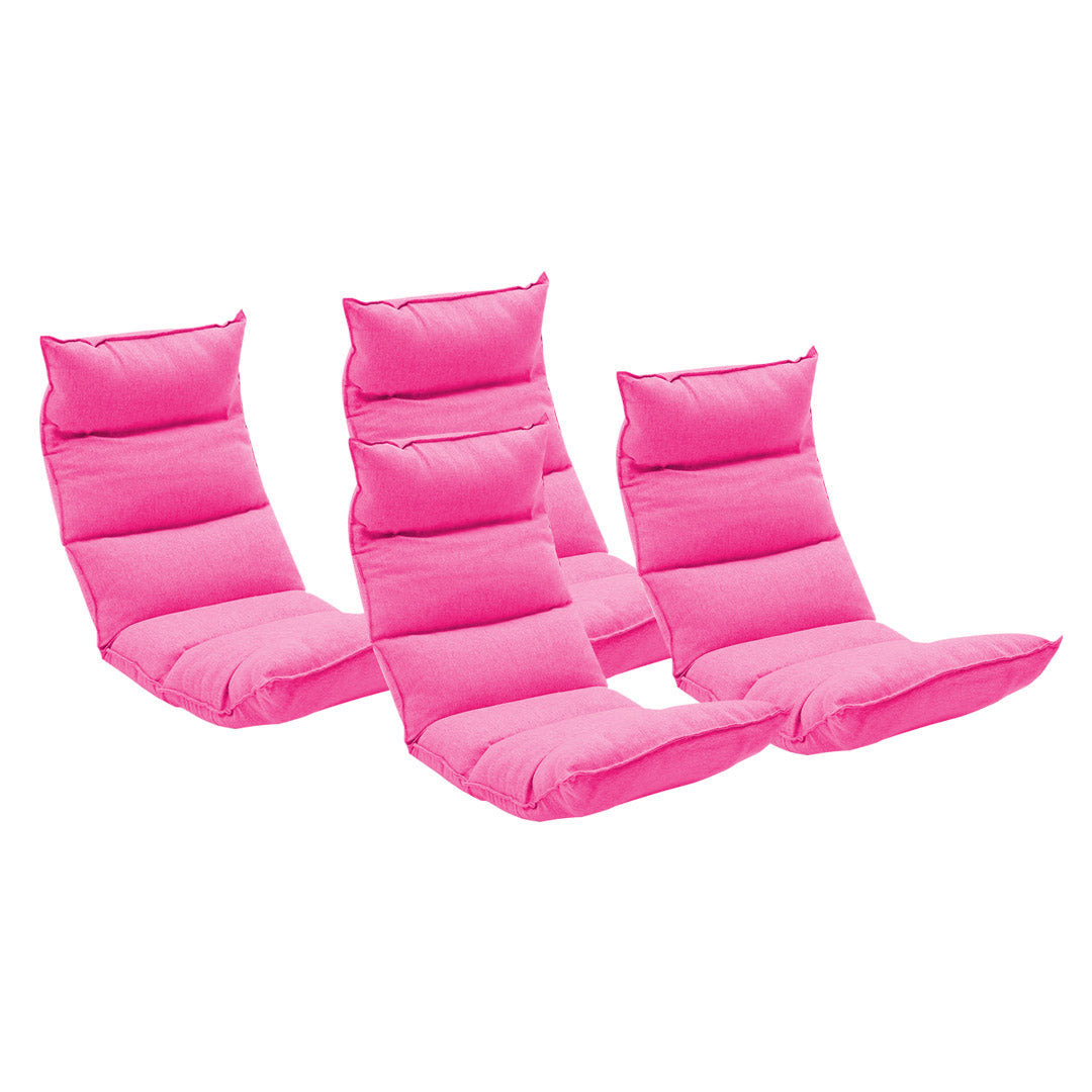 SOGA 4X Foldable Tatami Floor Sofa Bed Meditation Lounge Chair Recliner Lazy Couch Pink $ 607.90