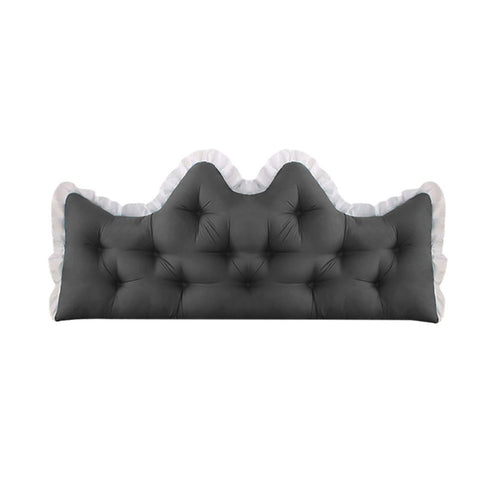 SOGA 90cm Crown Pillow Tufted Charcoal Headboard Cushion for Bed $ 49.90