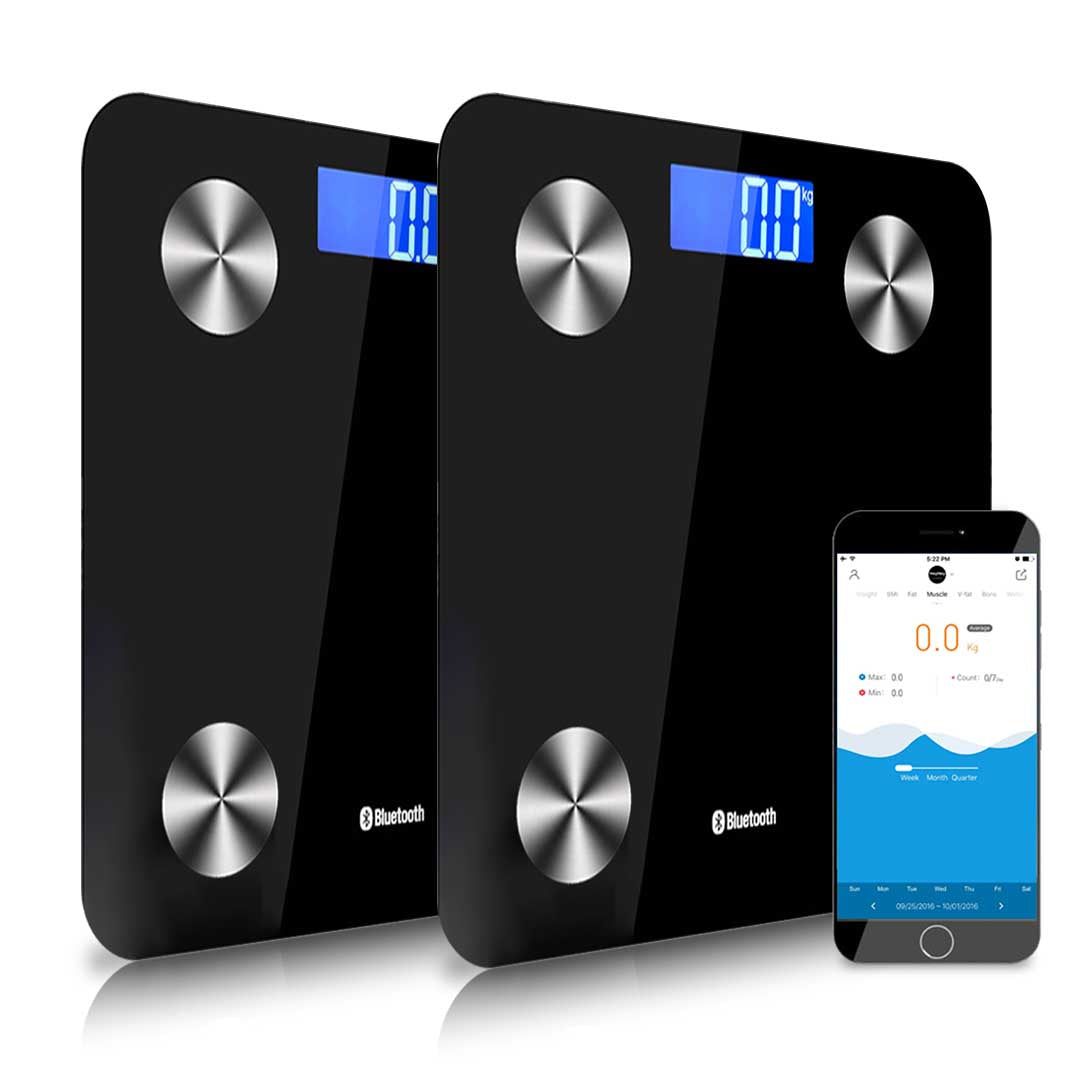 SOGA 2X Wireless Bluetooth Digital Body Fat Scale Bathroom Health Analyser Weight Black $ 107.90