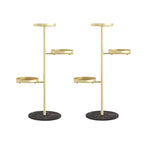 SOGA 2X 3 Tier Gold Round Plant Stand Flowerpot Tray Display Living Room Balcony Metal Decorative Shelf $ 258.90