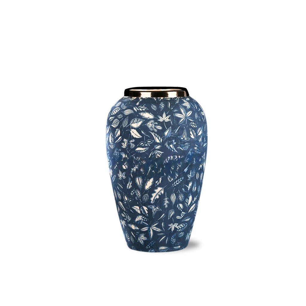 SOGA 30x19 Blue Medium Ceramic Flower Vase Elegant Living Room Home Decor $ 88.90