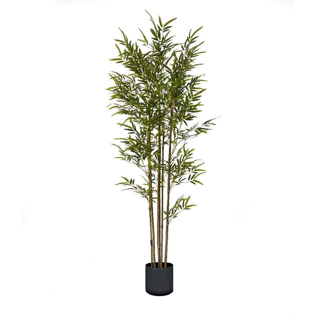 SOGA 180cm Lucky Bamboo Tree Bambusa Vulgaris Artificial Plant w/ 7 Branches Home Accent Decor $ 166.90