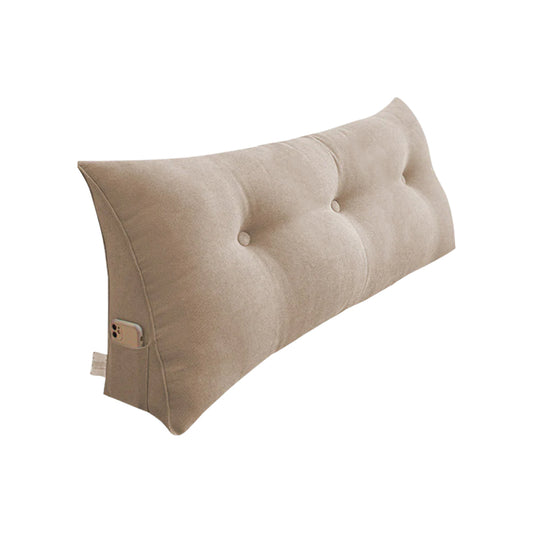 SOGA 100cm Beige Triangular Wedge Bed Pillow Headboard Backrest Bedside Tatami Cushion Home Decor