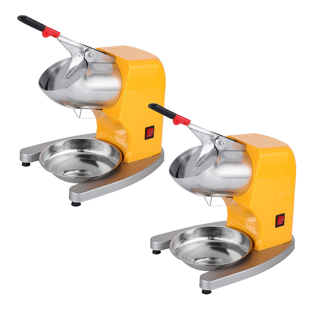 SOGA 2X Ice Shaver Electric Stainless Steel Ice Crusher Slicer Machine Commercial Yellow $ 366.90