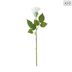 SOGA 20pcs Artificial Silk Flower Fake Rose Bouquet Table Decor White $ 77.90
