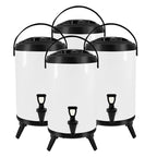 SOGA 4X 16L Stainless Steel Insulated Milk Tea Barrel Hot and Cold Beverage Dispenser Container with Faucet White $ 401.50