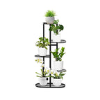 SOGA 5 Tier 6 Pots Black Metal Plant Rack Flowerpot Storage Display Stand Holder Home Garden Decor $ 66.90