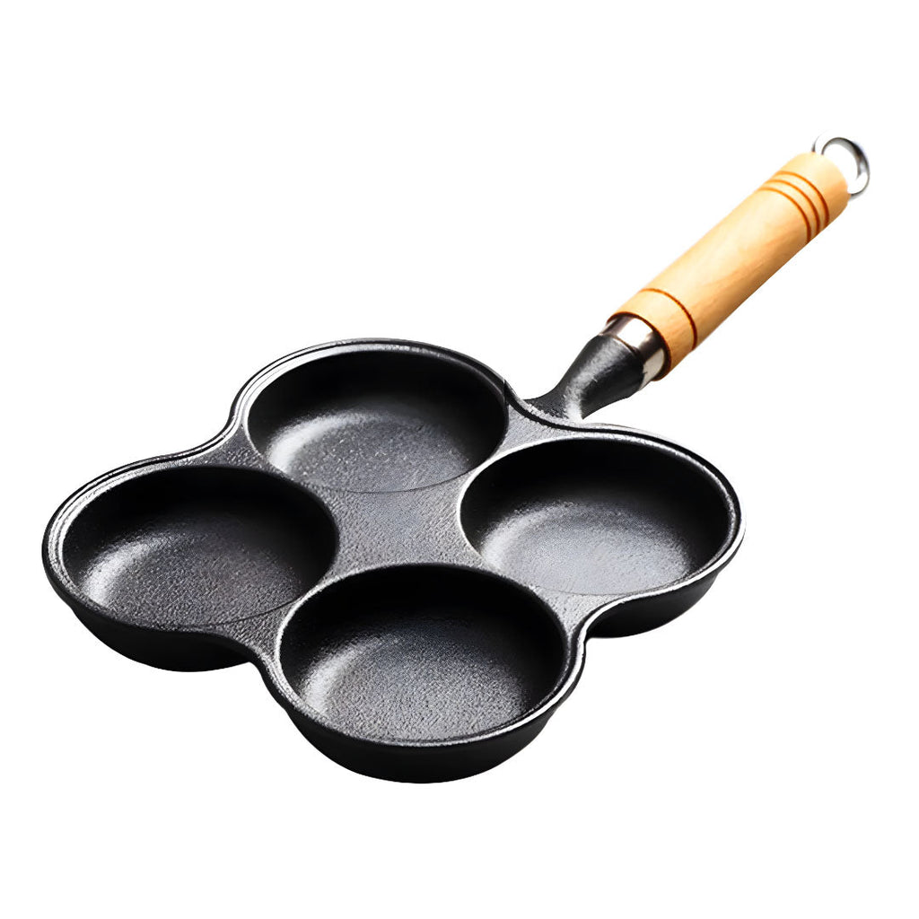 SOGA 4 Mold Multi-Portion Cast Iron Breakfast Fried Egg Pancake Omelet Fry Pan $ 66.90