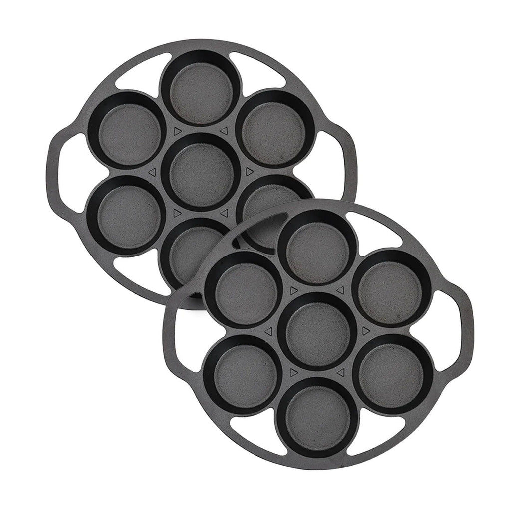 SOGA 2X 32cm Cast Iron Takoyaki Fry Pan Octopus Balls Maker 7 Hole Cavities Grill Mold $ 140.50