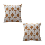 SOGA 2X 50cm Throw Pillow Brown Circular Chain Jacquard Decorative Square for Home Decor $ 129.50