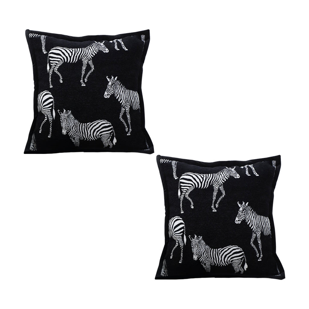 SOGA 2X 50cm Throw Pillow Black Light Luxury Zebra Square Pillow for Home Decor $ 129.50