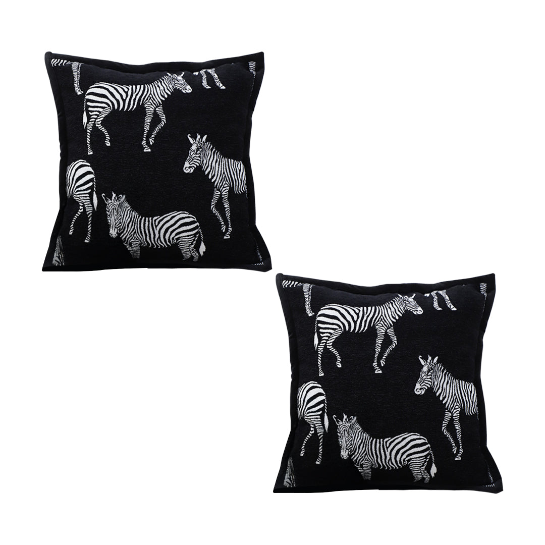 SOGA 2X 50cm Throw Pillow Black Light Luxury Zebra Square Pillow for Home Decor $ 129.50