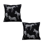 SOGA 2X 50cm Throw Pillow Black Light Luxury Zebra Square Pillow for Home Decor $ 129.50