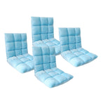 SOGA 4X Floor Recliner Collapsible Lounge Sofa Couch Folding Chair Cushion Light Blue $ 358.90