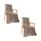 SOGA 2X 130x190cm Misty Beige Blanket – Houndstooth Tassel Throw $ 156