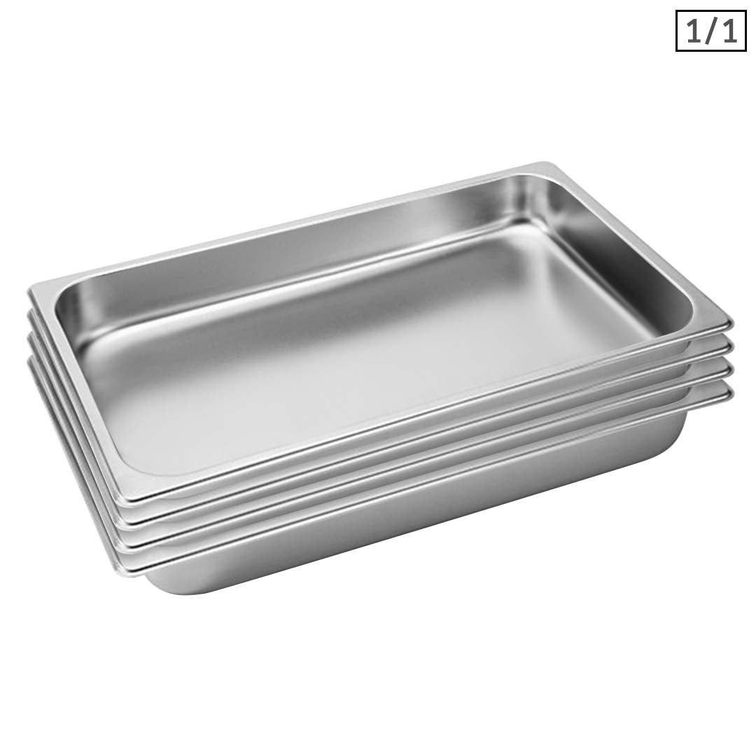 SOGA 4X Gastronorm GN Pan Full Size 1/1 GN Pan 6.5cm Deep Stainless Steel Tray $ 99.90