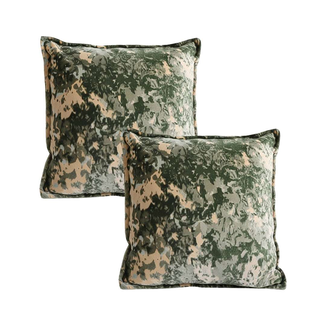 SOGA 2X 50cm Green Gold Crushed Velvet Decorative Throw Pillow $ 129