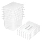 SOGA 200mm Clear Gastronorm GN Pan 1/2 Food Tray Storage Bundle of 6 with Lid $ 281.90