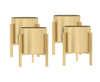 SOGA 4X 30CM Gold Metal Plant Stand with Flower Pot Holder Corner Shelving Rack Indoor Display $ 168.90