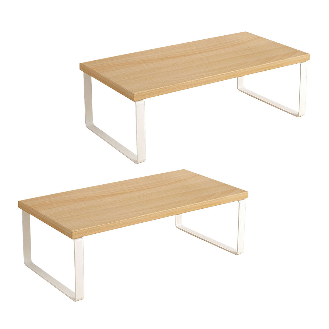 SOGA 2X 40cm Wood Computer Monitor Elevated Stand Desktop Support Station Rack $ 65.50