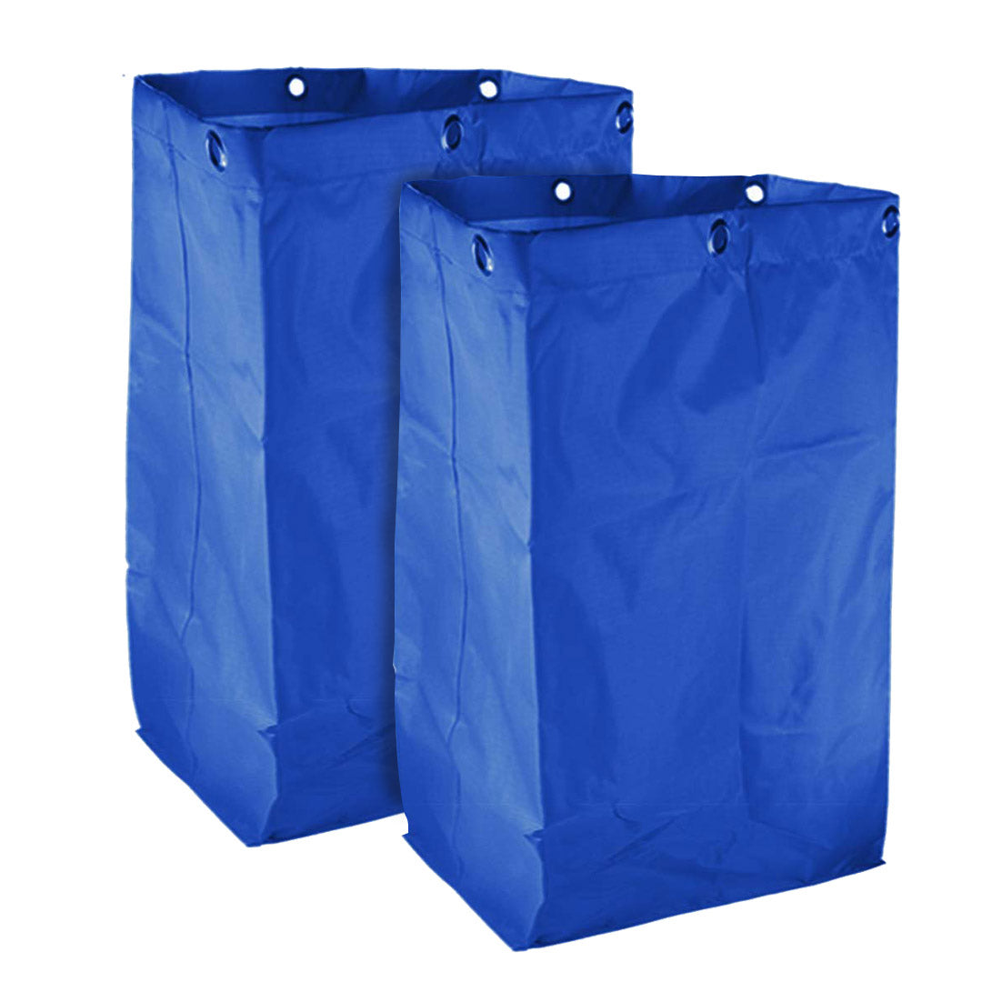 SOGA 2X Oxford Waterproof Reusable Janitor Housekeeping Cart Replacement Bag Blue $ 107.90