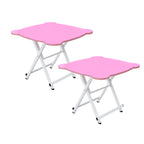 SOGA 2X Pink Minimalist Cat Ear Folding Table Indoor Outdoor Portable Stall Desk Home Decor $ 129.50