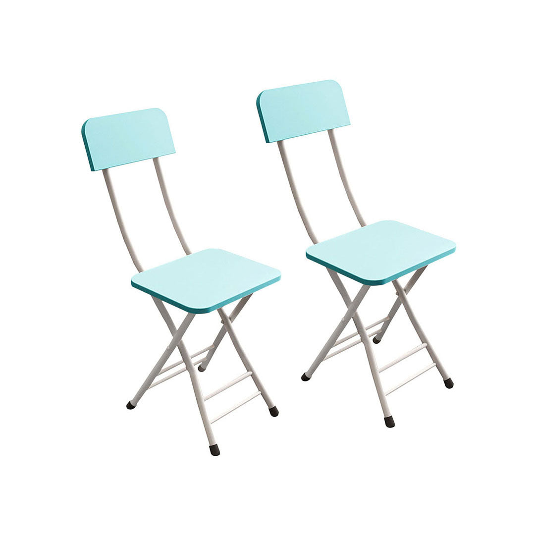 SOGA Blue Foldable Chair Space Saving Lightweight Portable Stylish Seat Home Decor Set of 2 $ 91.50