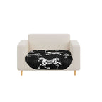 SOGA One-Seater Black Horse Print 90x90cm Throw Blanket Sofa Cover $ 91