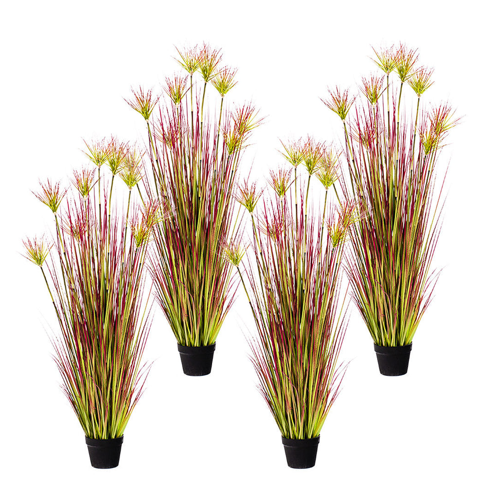 SOGA 4X 150cm Purple-Red Artificial Indoor Potted Papyrus Plant Tree Fake Simulation Decorative $ 717.90