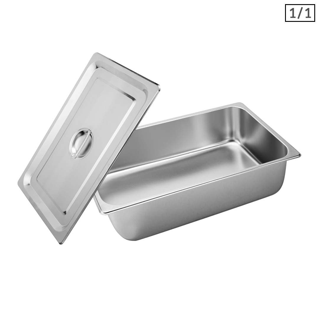 SOGA Gastronorm GN Pan Full Size 1/1 GN Pan 15cm Deep Stainless Steel Tray With Lid $ 55.50