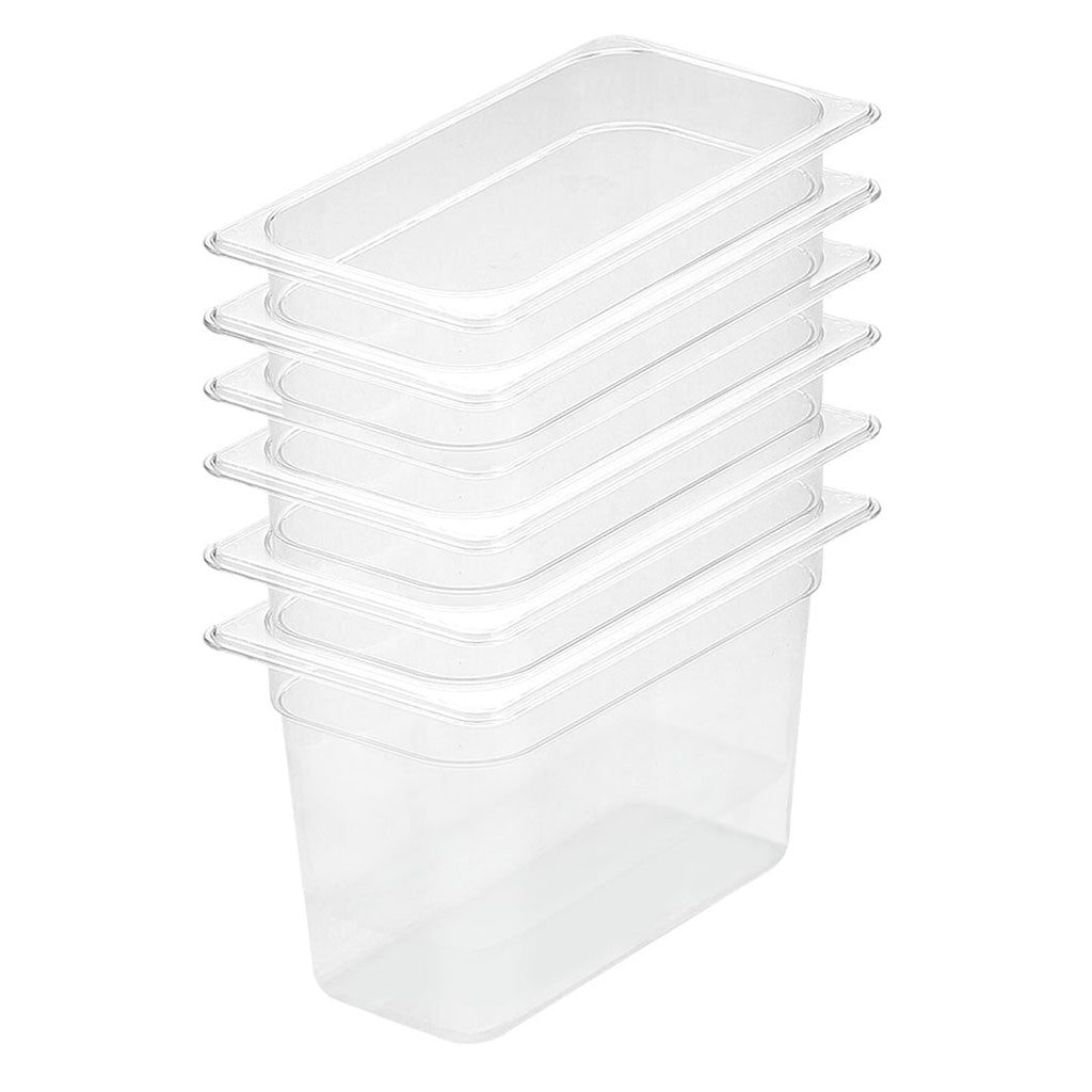 SOGA 200mm Clear Gastronorm GN Pan 1/3 Food Tray Storage Bundle of 6 $ 189.50